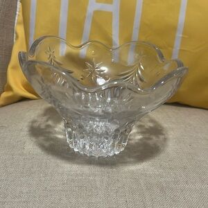 Mikasa scalloped candy or nut footed crystal dish